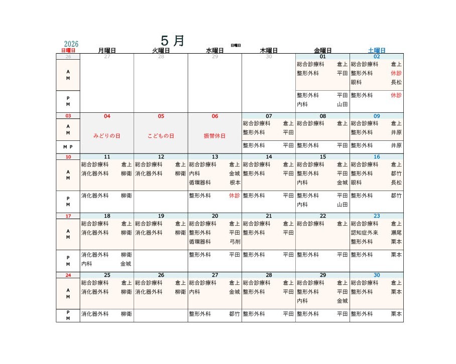 5月医師